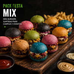 Pack Festa Mix — Mini Burgers Surtidas para Cumples y Eventos